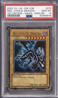 2002 Yu-Gi-Oh! LOB 1st Edition Asian English #070 Red-Etes B. Dragon - PSA GEM MT 10